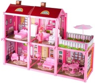 VEĽKÁ VILKA DOLLHOUSE S BÁBIKOU NA MONTÁŽ