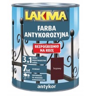 FARBA NA HRDZU ANTYKOR 3v1 HNEDÁ 0,75L LAKMA