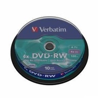 VERBATIM DVD-RW 4,7GB X4 10KS TORTA