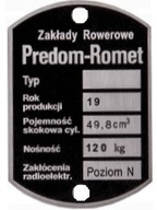 ŠTÍTOK ROMET PREDOM (ROK 19..)