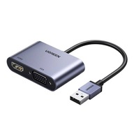 UGREEN CM449 Adaptér HUB USB-A 3.0 HDMI VGA 1920×1080 60Hz 5Gbs