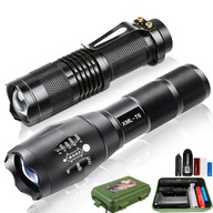 2x CREE XM-L T6 + Q5 ZOOM LED baterka - DOSAH 1KM