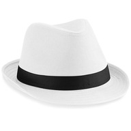 PÁNSKY BIELY GANGSTERS KLOBÚK FEDORA, ELEGANTNÝ