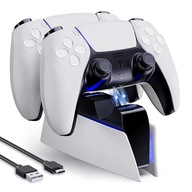 Pevná nabíjacia stanica pre PlayStation 5, PS5, nabíjačka pre dve LED podložky