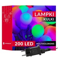 VIANOČNÉ SVIETIDLÁ GUĽA 200LED VONKAJŠIE VNÚTORNÉ MLIEKO VIAC FARBE