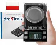 ELEKTRONICKÁ VÁHA NA ŠPERKY draVires 20g/0,001g PRENOSNÁ + nálepka