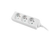 Lanberg Power strip 3 m, biela, 3 zásuvky, ca