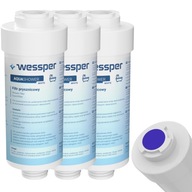 3x sprchový vodný filter Wessper Aqua White na tvrdú vodu, náhradný