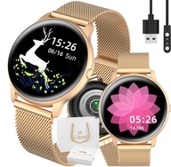 DÁMSKE SMARTWATCH KROKY Cvičenie HODINKY rosegold