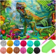 DIAMANTOVÁ VÝŠIVKA DINOSAUR DIAMANTOVÁ MAĽBA 40x30 5D