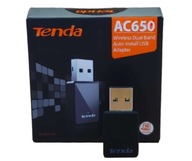 WiFi Sieťová karta AC650 USB adaptér Dual Band Autoinstall Tenda U9