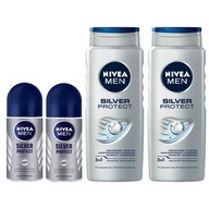 NIVEA MEN SILVER PROTECT pánsky antiperspirant 50 ml + sprchový gél 500 ml