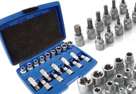 SADA ZÁSUVEK TORX ZÁSUVKY KĽÚČE E-TORX 1/2 19EL