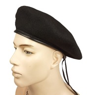 PÁNSKA BLACK BERET buřinka kožený ráfik 57cm