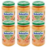 BOBOVITA Teľací vývar s ryžou, 6x190g