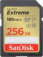 pamäťová karta SD SANDISK EXTREME 256GB 180/130 V30 4K