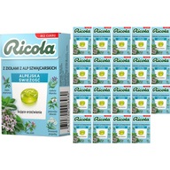 20x bylinné cukríky Ricola, alpská sviežosť, 27,5g