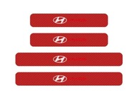 Ochranné nálepky na prah dverí Hyundai - Red Logo