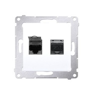 Počítačová zásuvka RJ45 kategórie 6 s uzávierkou D62E.01/11 Simon 54