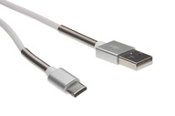 USB / USB Type-C FullLINK kábel 2,4A 100cm strieborný