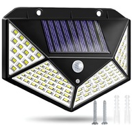 SOLAR POULIČNÁ LAMPA SÚMRAK SNÍMAČ POHYBU 100LED VÝKONNÝ ZÁHRADNÝ 100W