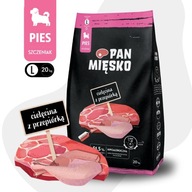 Pan Mięsko suché krmivo pre šteňatá TEĽACIA PREPELICA Veľké plemená L 20kg