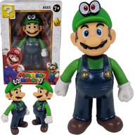 LUIGI SUPER MARIO ZBERATEĽSKÁ POSTAVIČKA Z HRY POHYBLIVÉ RUKY VEĽKÁ HLAVA 15CM