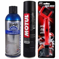 Sada BEL-RAY Super Clean Chain Lube - Motul C1 + K2 Chain brush