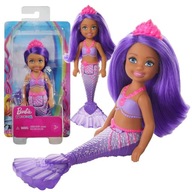 MATTEL BARBIE DREAMTOPIA BÁBIKA CHELSEA MERMAID DOLL FIALOVÉ VLASY PRINCEZNÁ