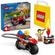 LEGO CITY 60410 Hasičský motocykel + taška - DARČEK BLOCKS pre 4 5 6-ročné deti