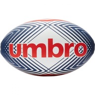 Rugbyová lopta Umbro veľkosť 5 biela/červená/námornícka