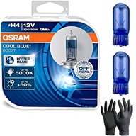 H4 OSRAM 5500K COOL BLUE BOOST + W5W BIELA ​​ŽIAROVKA