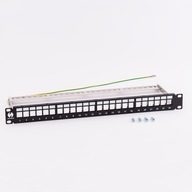 Patch panel Keystone 19" 24 FTP portov s policou