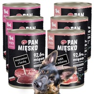 PAN MIĘSKO KARMA DLA SZCZENIĄT MIX 2 SMAKÓW 6X400G