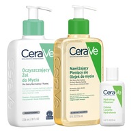 CeraVe Set Hydratačný penový olej 236ml Čistiaci gél 236ml