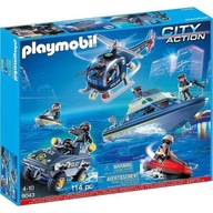 Playmobil Łódź Polícia a vrtuľník 9043