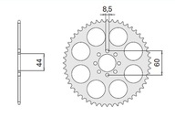 CHT ZADNÉ OZNAČENIE 4461 52 YAMAHA DT 50R 99-02