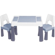 Detský stôl a stoličky Multifun Grey 1+2