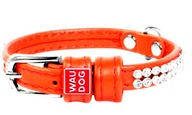 Kožený obojok s kamienkami WAUDOG COLLAR 9MM 19-25CM