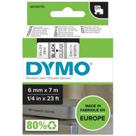 6mm/7m čiernobiela páska. 43610 DYMO S0720770