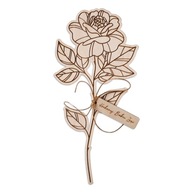 Darčekový kvet ruže s gravírovaním ku dňu starej mamy na Valentína