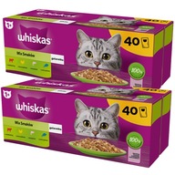 WHISKAS KRMIVO PRE MAČKY ZMES PRÍCHUTI V SÁČKACH 80x85g