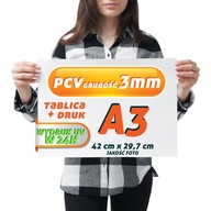 UV tlač PVC 3mm A3 42x29,7 Tabuľa Označenie Potlač tabúľ Reklamná tabuľa