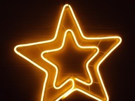 TRVALO TEPLEJ SVIETIACA DEKORCIA LED LAMPY NEON LED STAR 55 cm VEĽKÉ