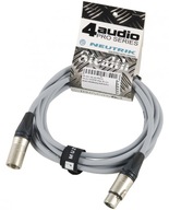 4Audio MIC PRO 3m sivý XLR-XLR mikrofónový kábel