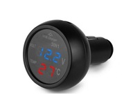 USB nabíjačka Voltmeter Teplomer 3v1 12/24 V