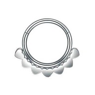 CLICKER Náušnica Septum Daith so srdiečkami - 1,2/8