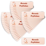 40x Nálepky na meno do zošitov do školy pre dieťa LISEK