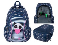 Trojkomorový školský batoh Panda St.Right