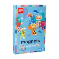 Magnetické puzzle Apli Kids - mapa sveta